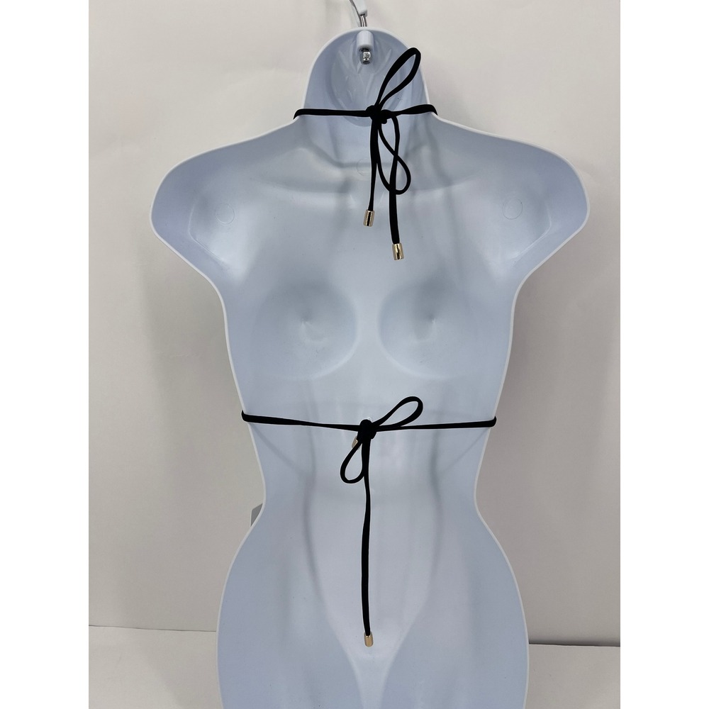 Quince Black Triangle String Bikini Top Small NWT - Picture 5 of 6